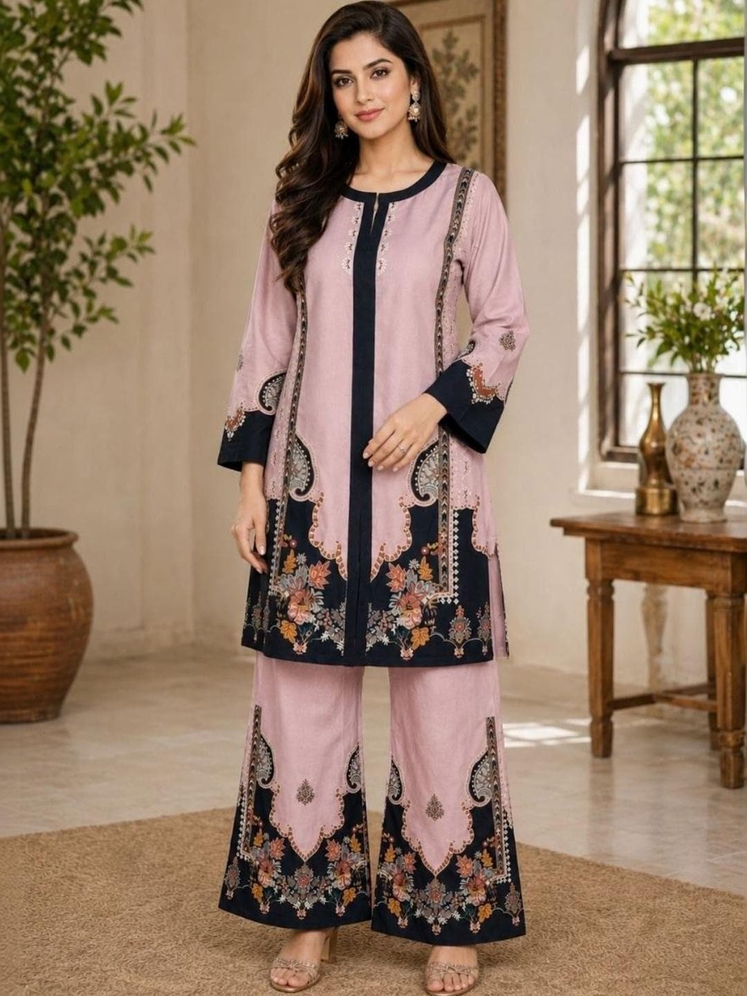 SMITSAREE Self Design Tunic with Palazzos