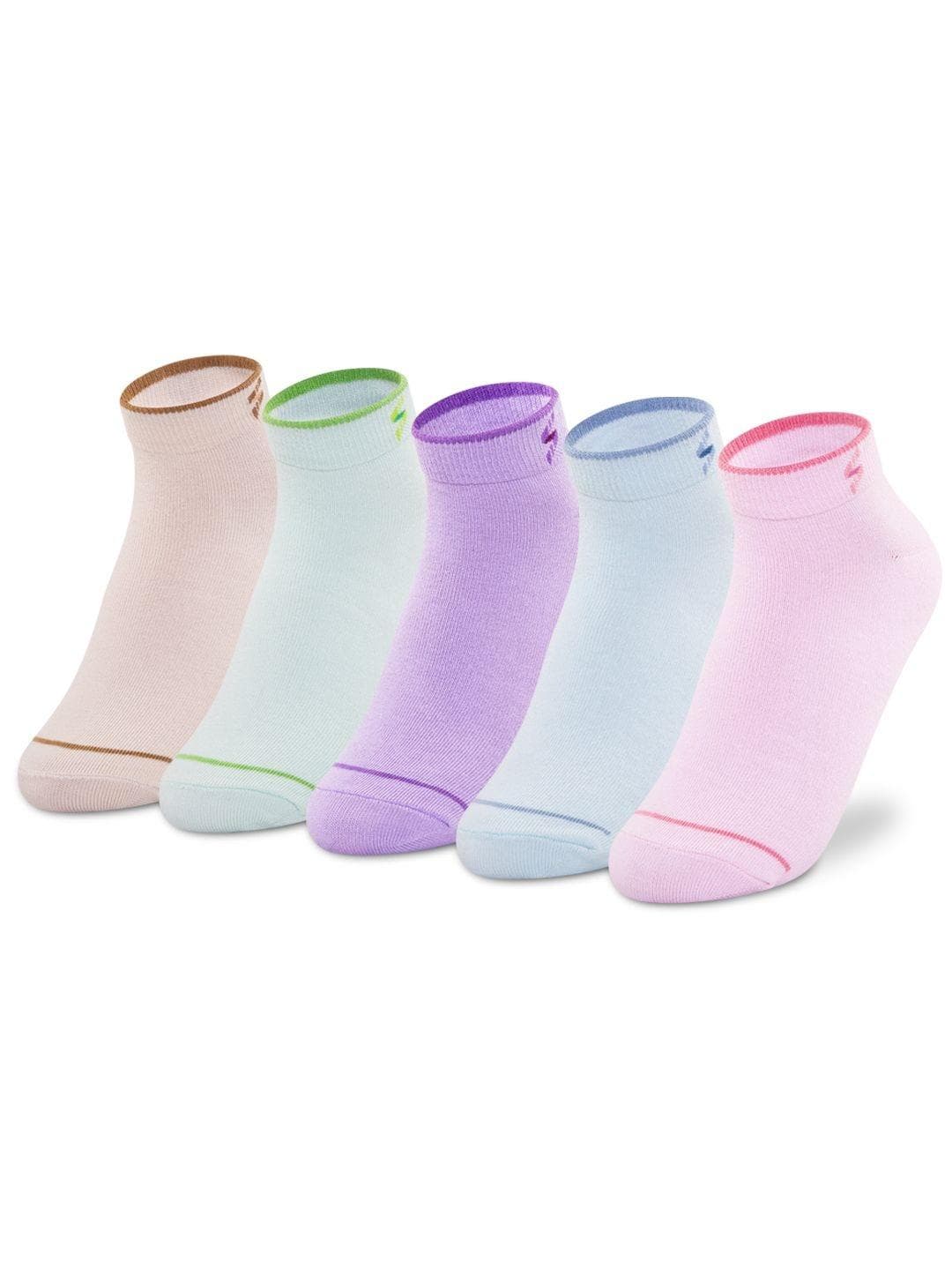 Supersox Women Pack of 5 Ankle Length Cotton Socks