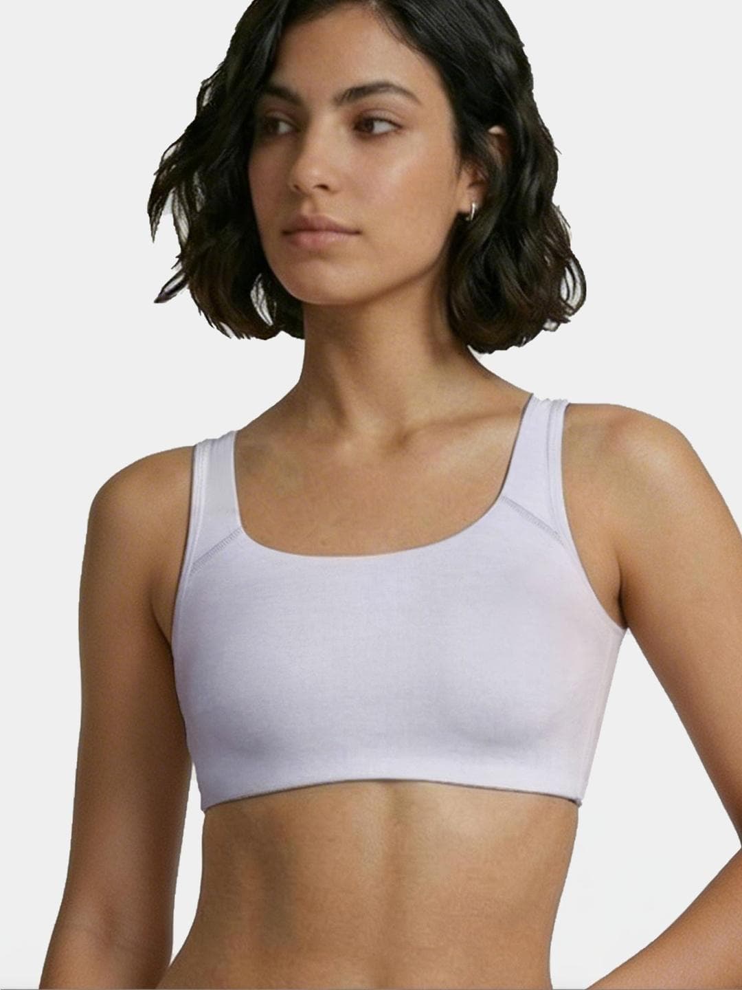 Enamor Women Bamboo Cotton Super Soft Non-Padded Wirefree Pop-on Bra- IB06