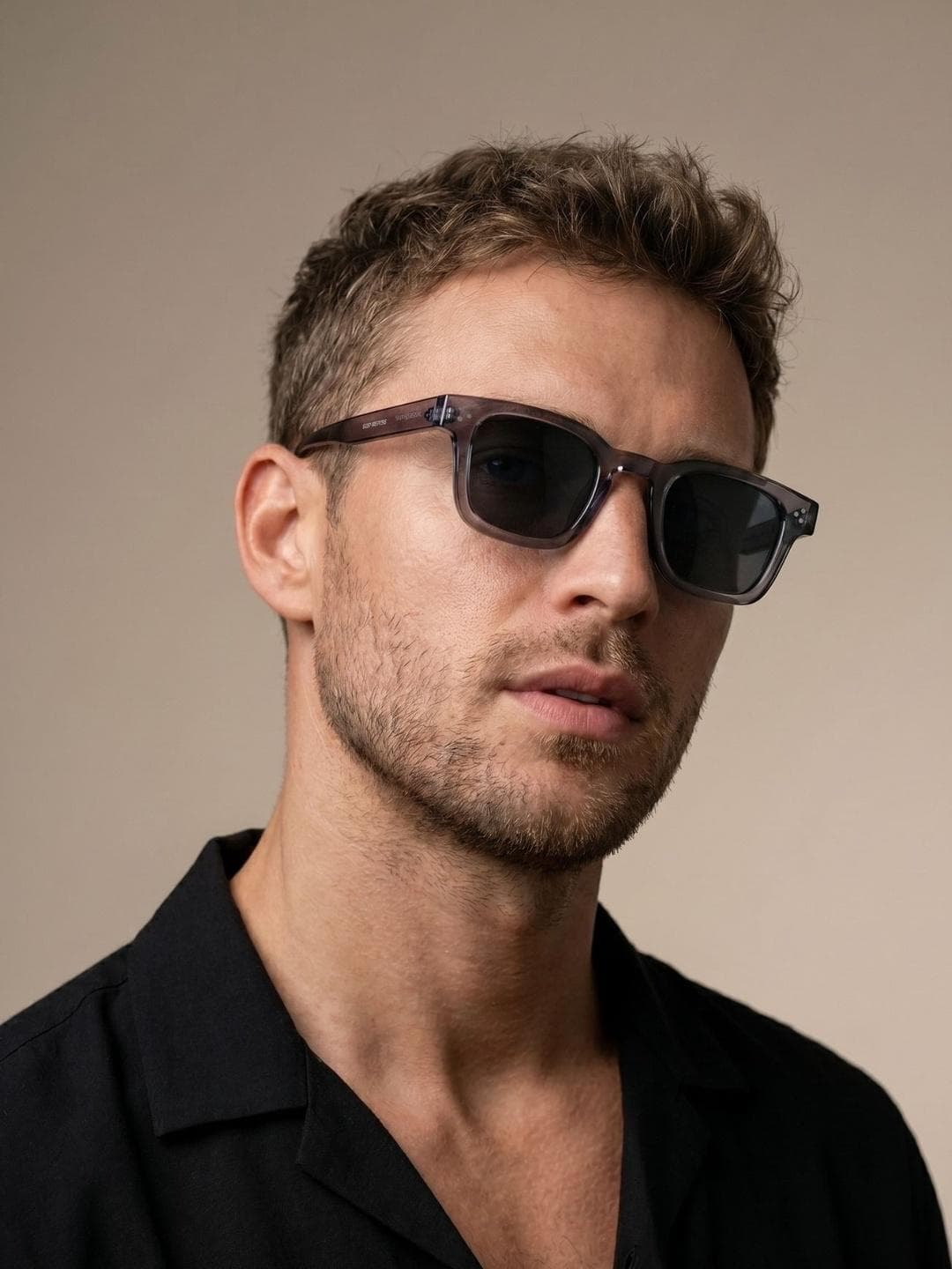 SUNGLASSIC Unisex Wayfarer Sunglasses with UV Protected Lens Ares-Grey-Black