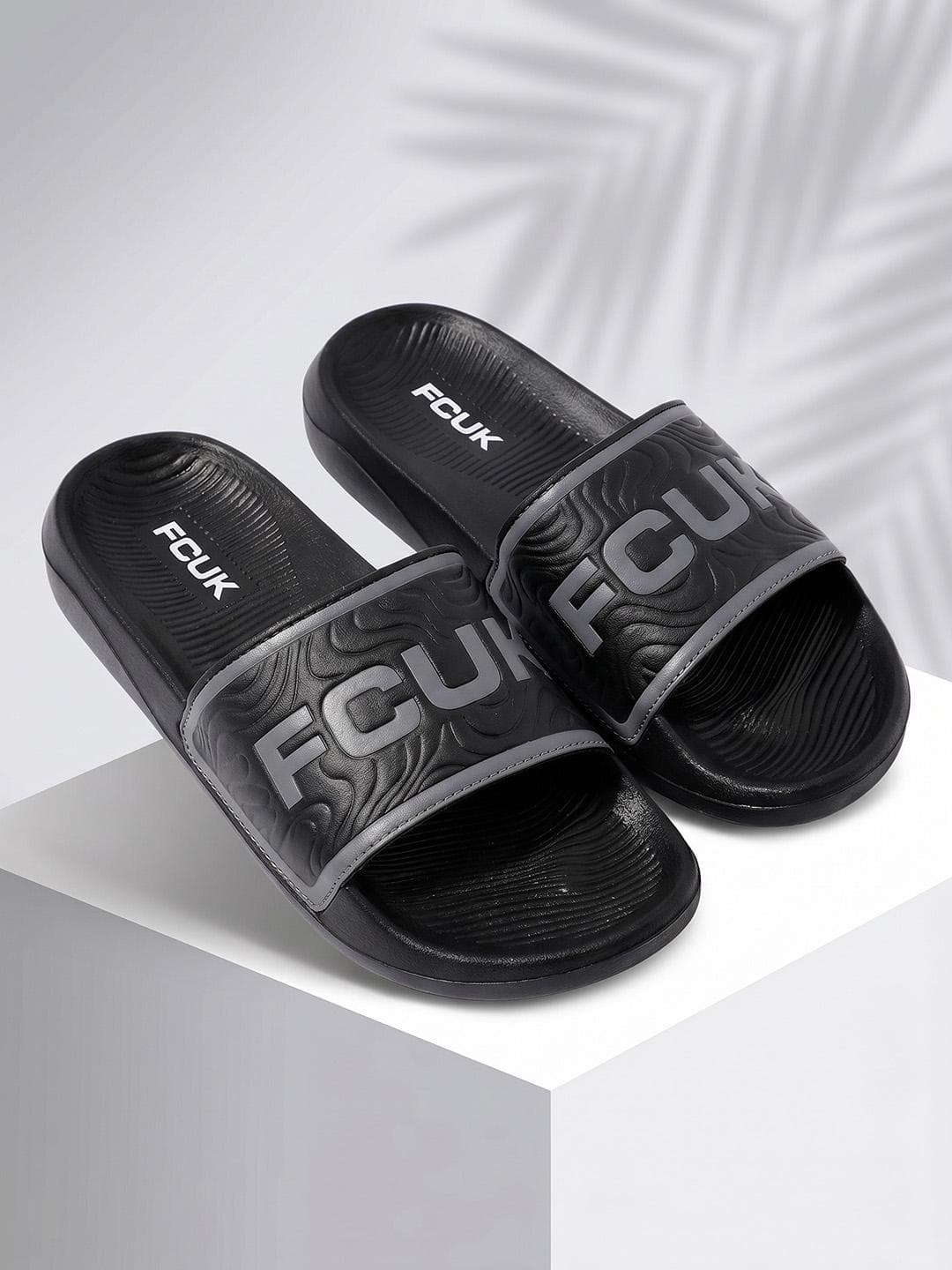 FCUK Men Self Design Sliders