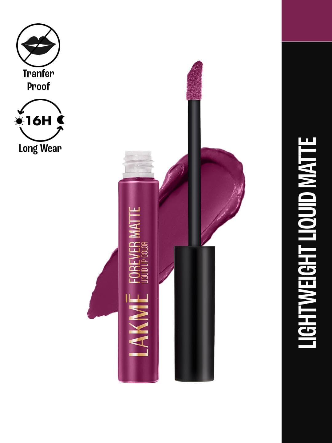 Buy Lakme Forever Matte Lightweight & Transferproof 16Hr Liquid Lipstick 5.6ml Wine Glow - - Personal Care for Women