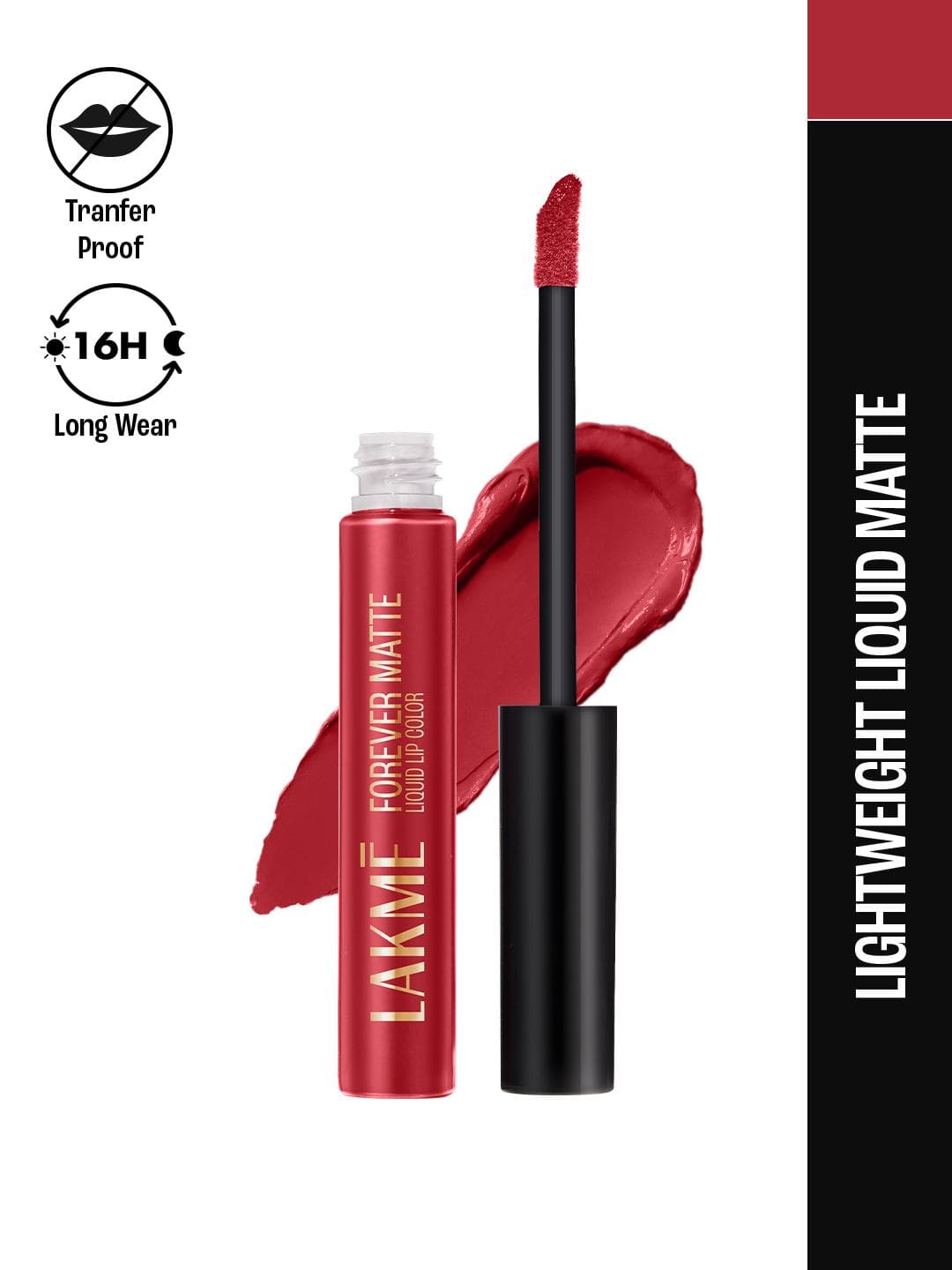 Buy Lakme Forever Matte Lightweight & Transferproof 16Hr Liquid Lipstick 5.6ml Red Velvet - - Personal Care for Women
