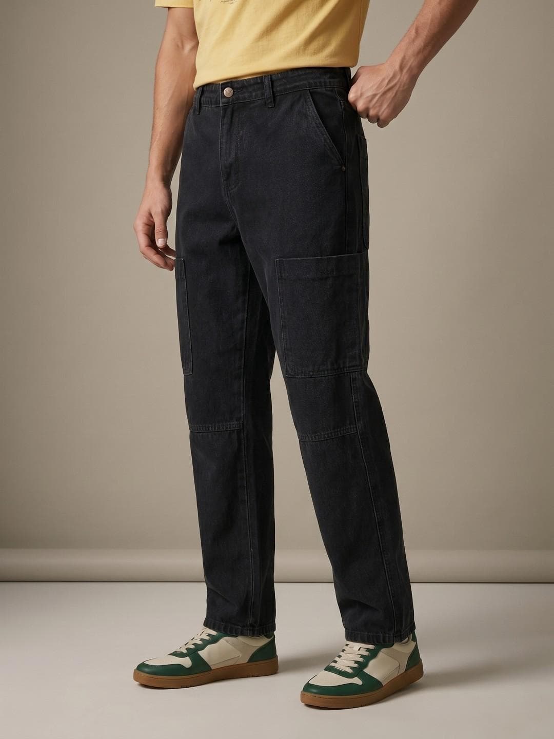 glitchez Men Straight Fit Mid-Rise Stretchable Jeans