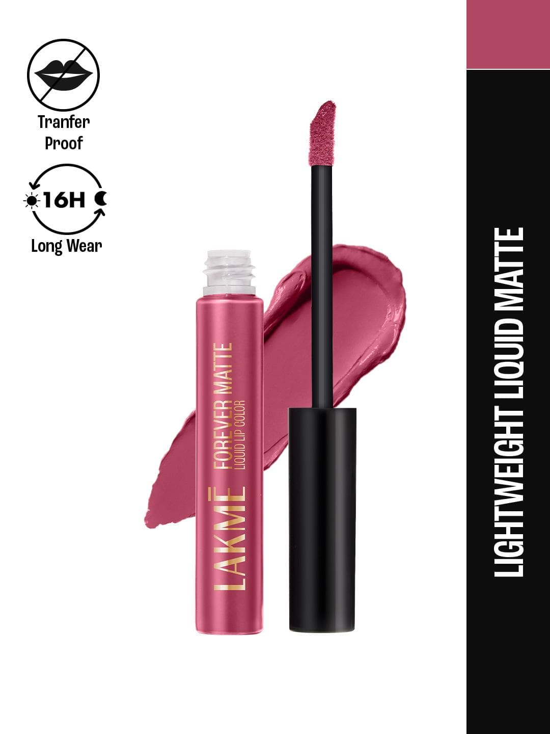 Buy Lakme Forever Matte Lightweight & Transferproof 16Hr Liquid Lipstick 5.6ml Pink Punch - - Personal Care for Women