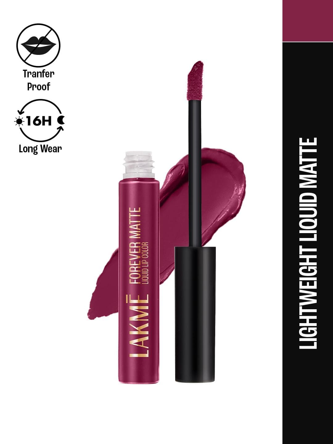 Buy Lakme Forever Matte Lightweight & Transferproof 16Hr Liquid Lipstick 5.6ml Red Wine - - Personal Care for Women
