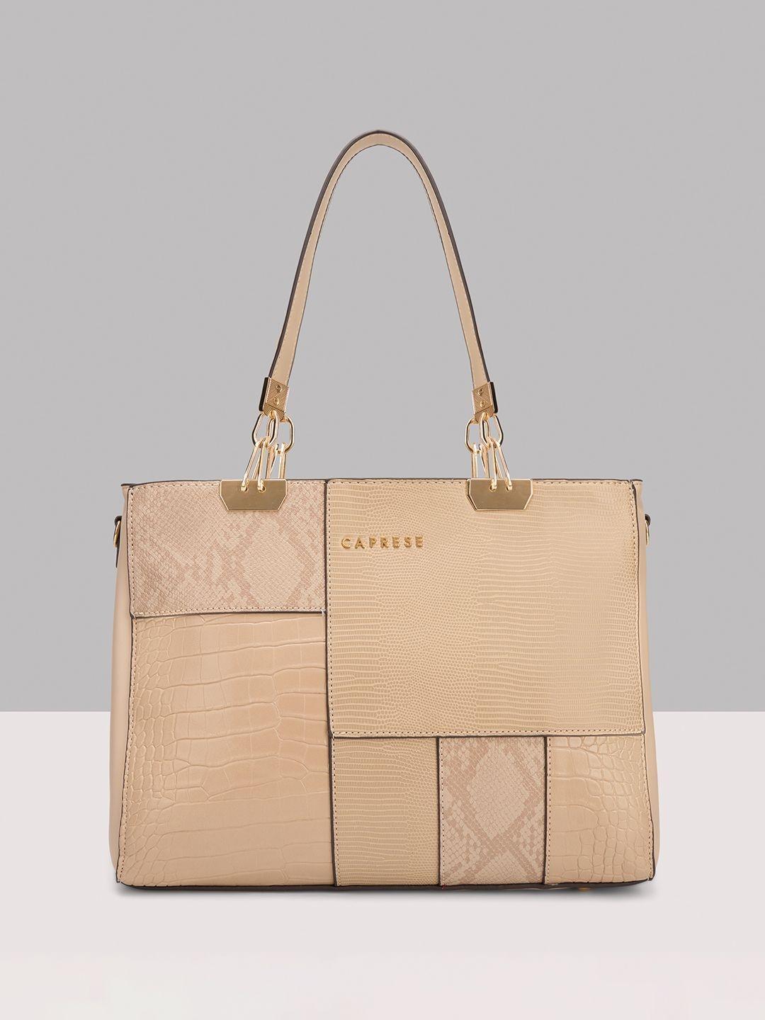 Buy Caprese Animal Textured Structured Tote Bag - - Accessories for Women
