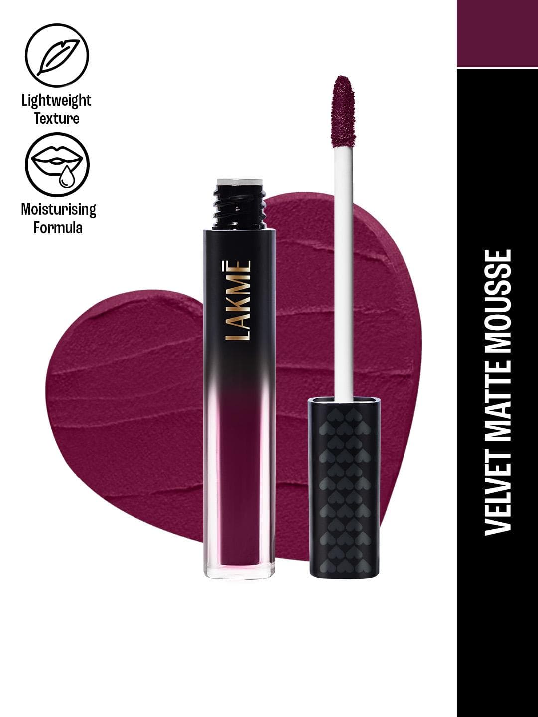 Lakme Xtraordin-airy Velvet Matte Lip Mousse With Cocoa Butter 4.6g - Dark Cherry 103