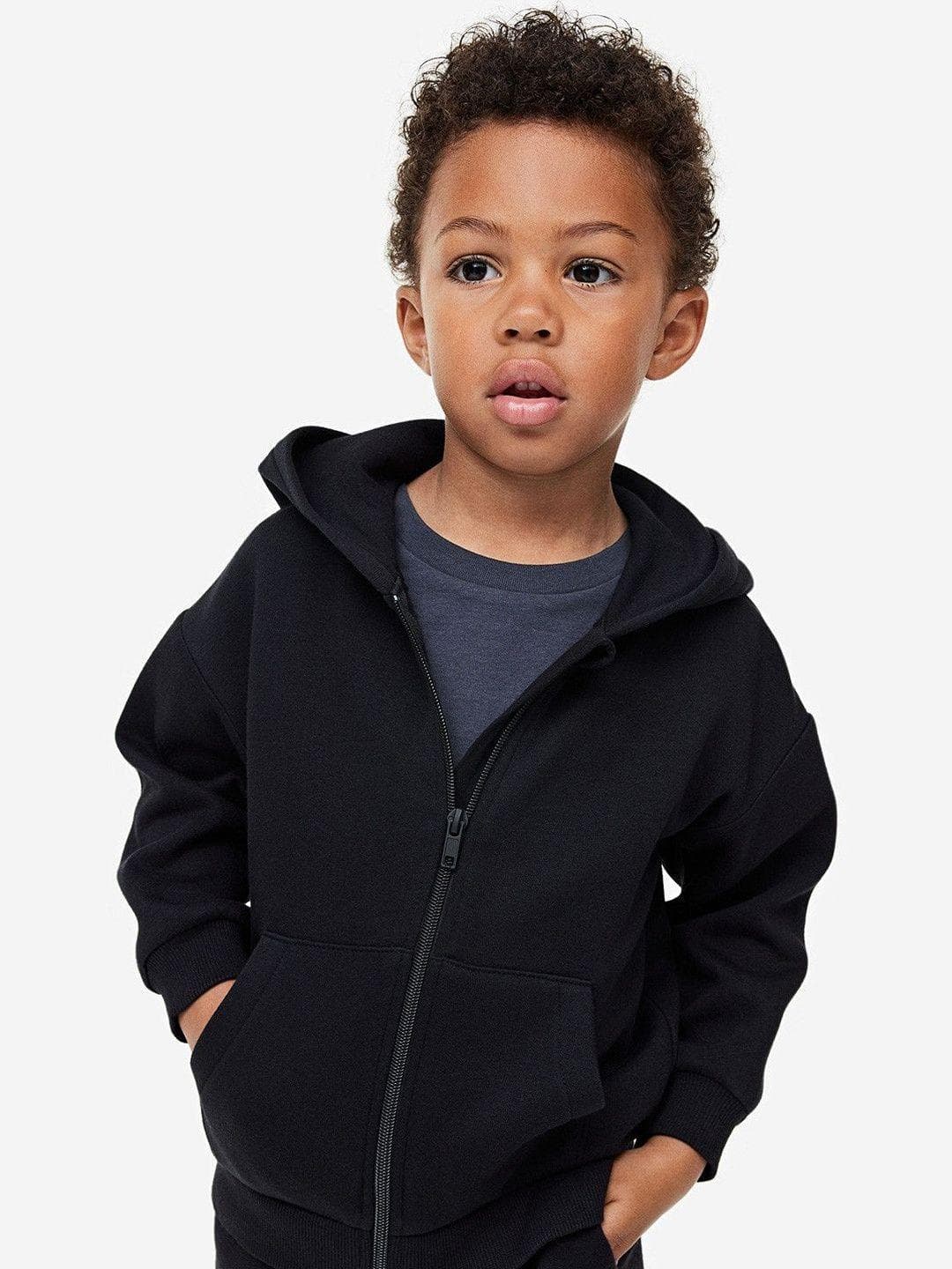 Provogue Boys Hooded Front-Open Sweatshirt