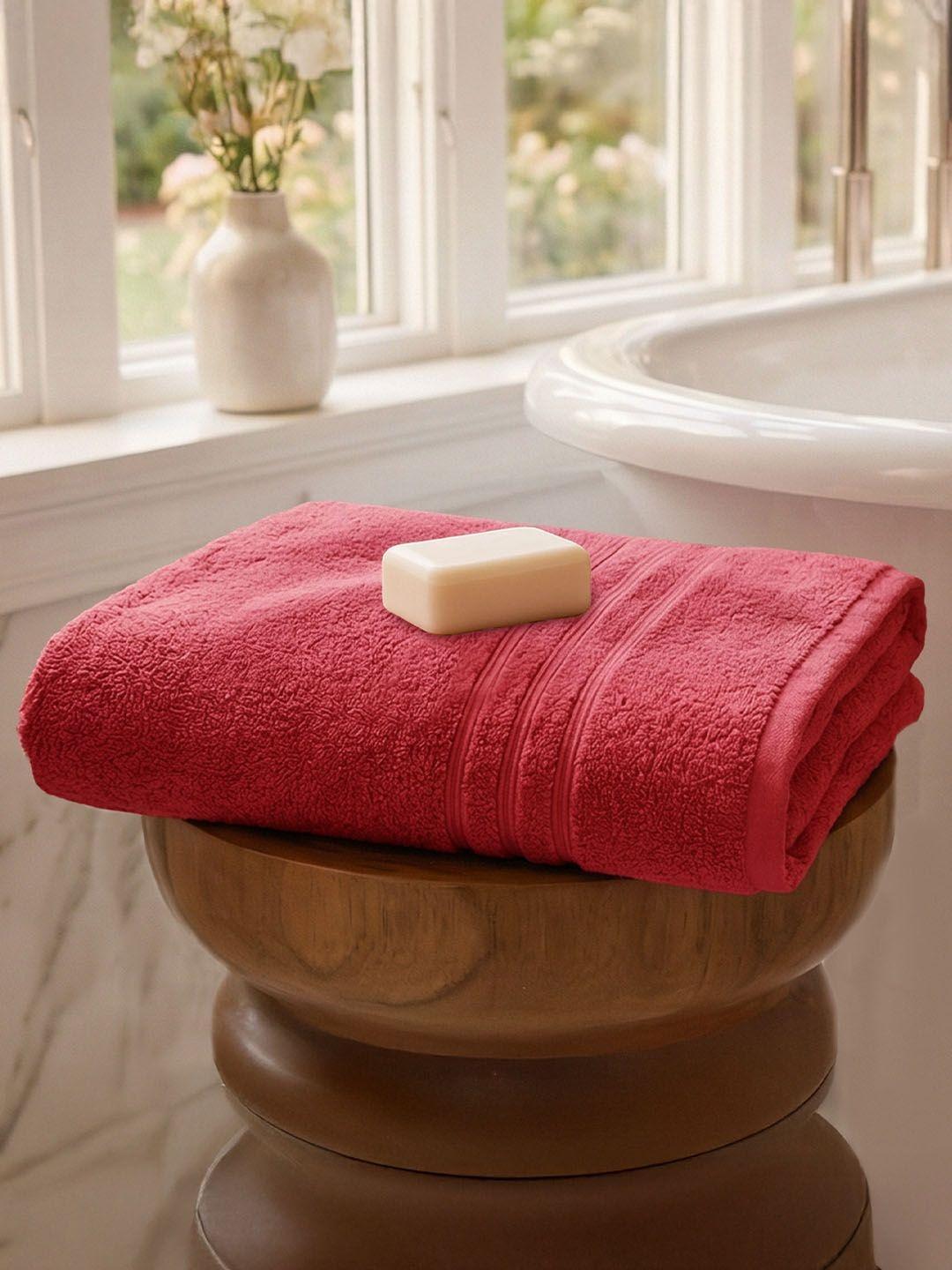Buy MYTRIDENT Pink 400 GSM Pure Cotton Bath Towel - - Home for Unisex