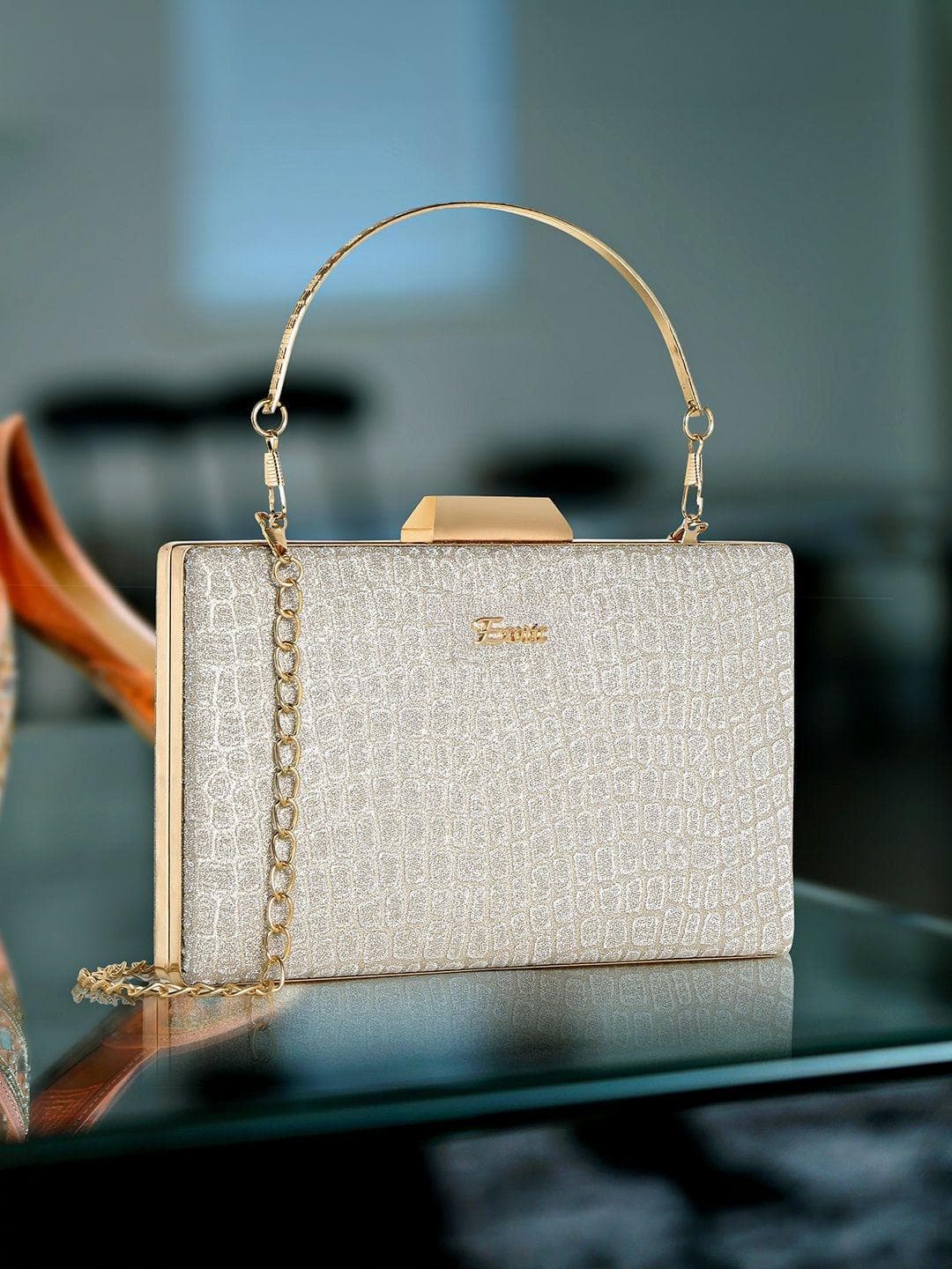 Buy Exotic Textured Party Box Clutch - - Accessories for Women