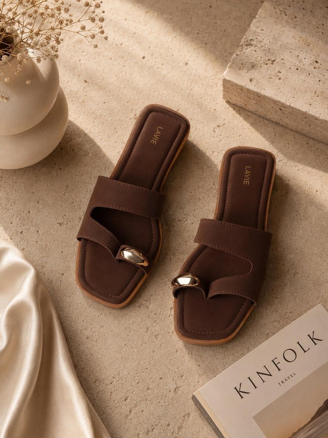 Lavie Women Open Toe Flats with Buckles