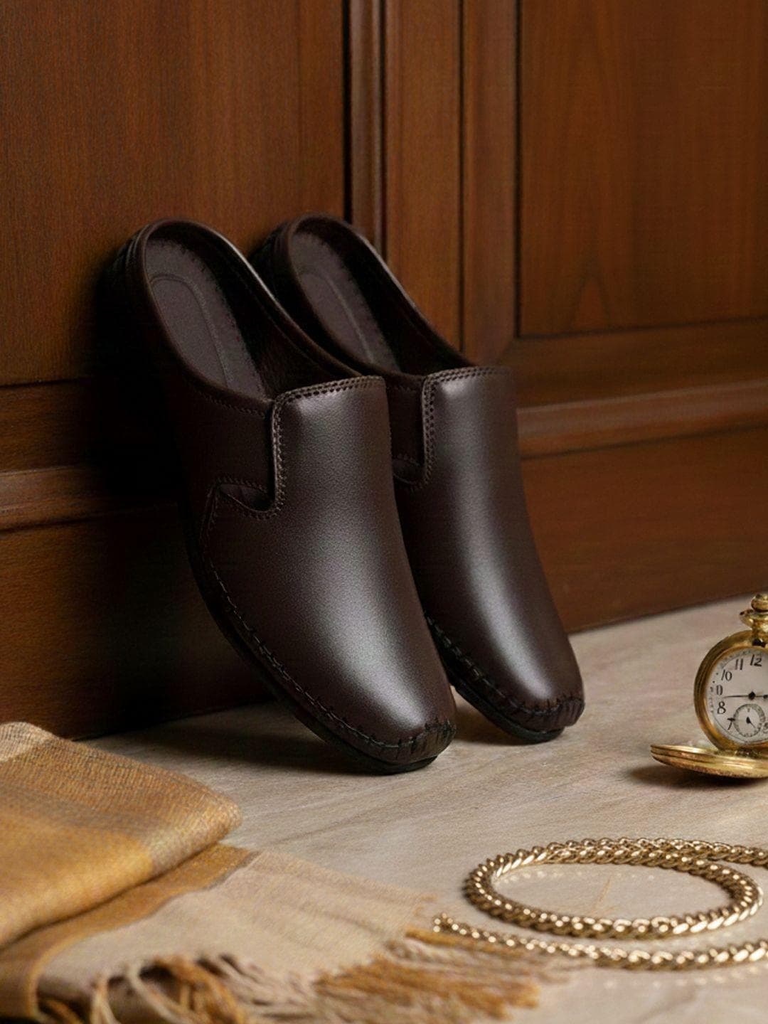 Khadims Men Brown Comfort Sandals