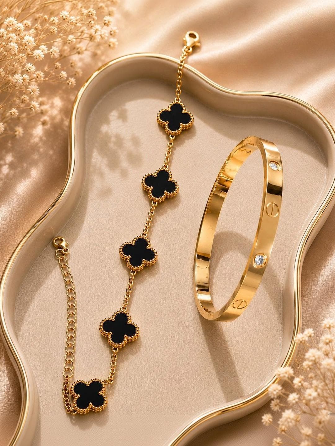 SZN Women 2 Cubic Zirconia Gold-Plated Link Bracelet