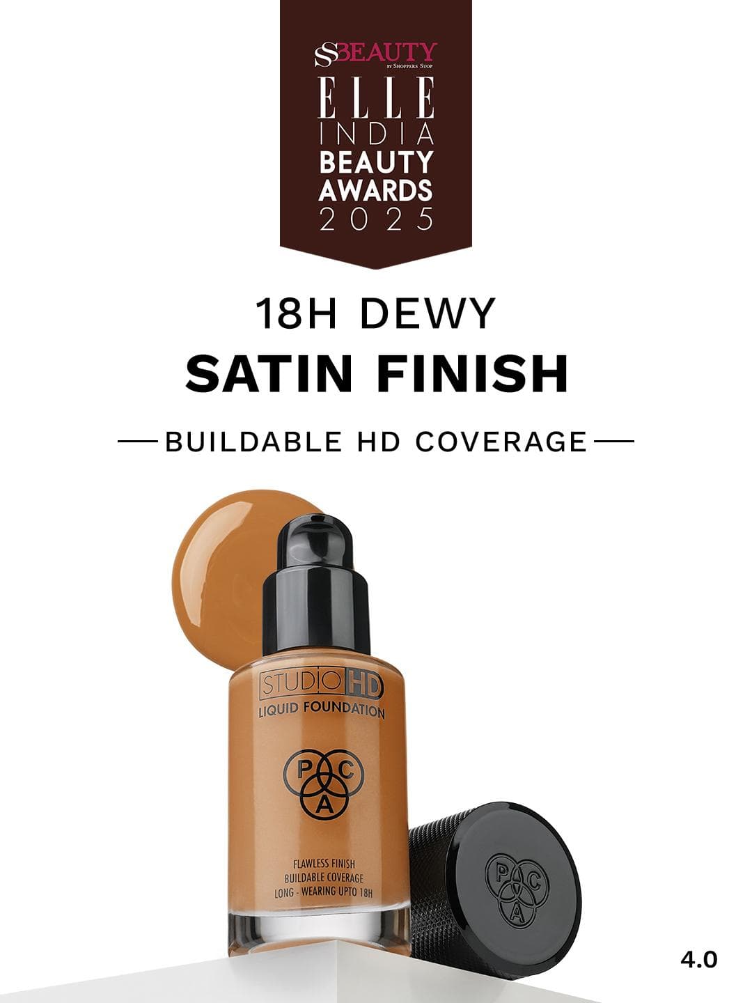 Buy PAC Studio HD Liquid Foundation With Dewy Satin Finish Buildable Coverage 4.0 28 Ml - - Personal Care for Women