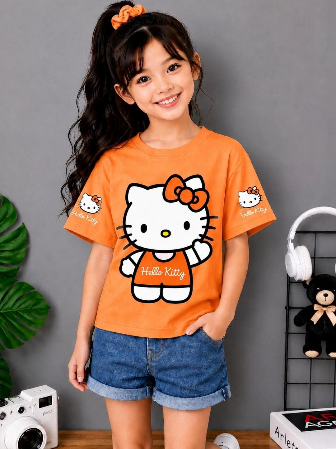 YK Kids Hello Kitty Printed T-shirt