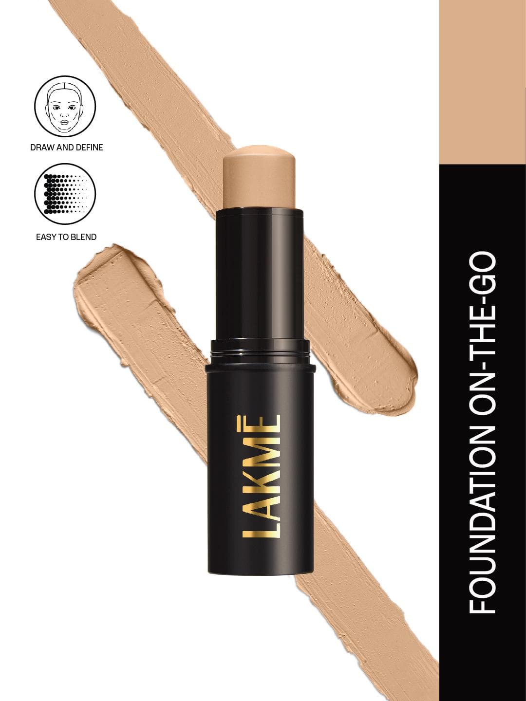 Lakme On The Go Facelift Foundation Stick With Matte Finish 11g - Warm Natural W180