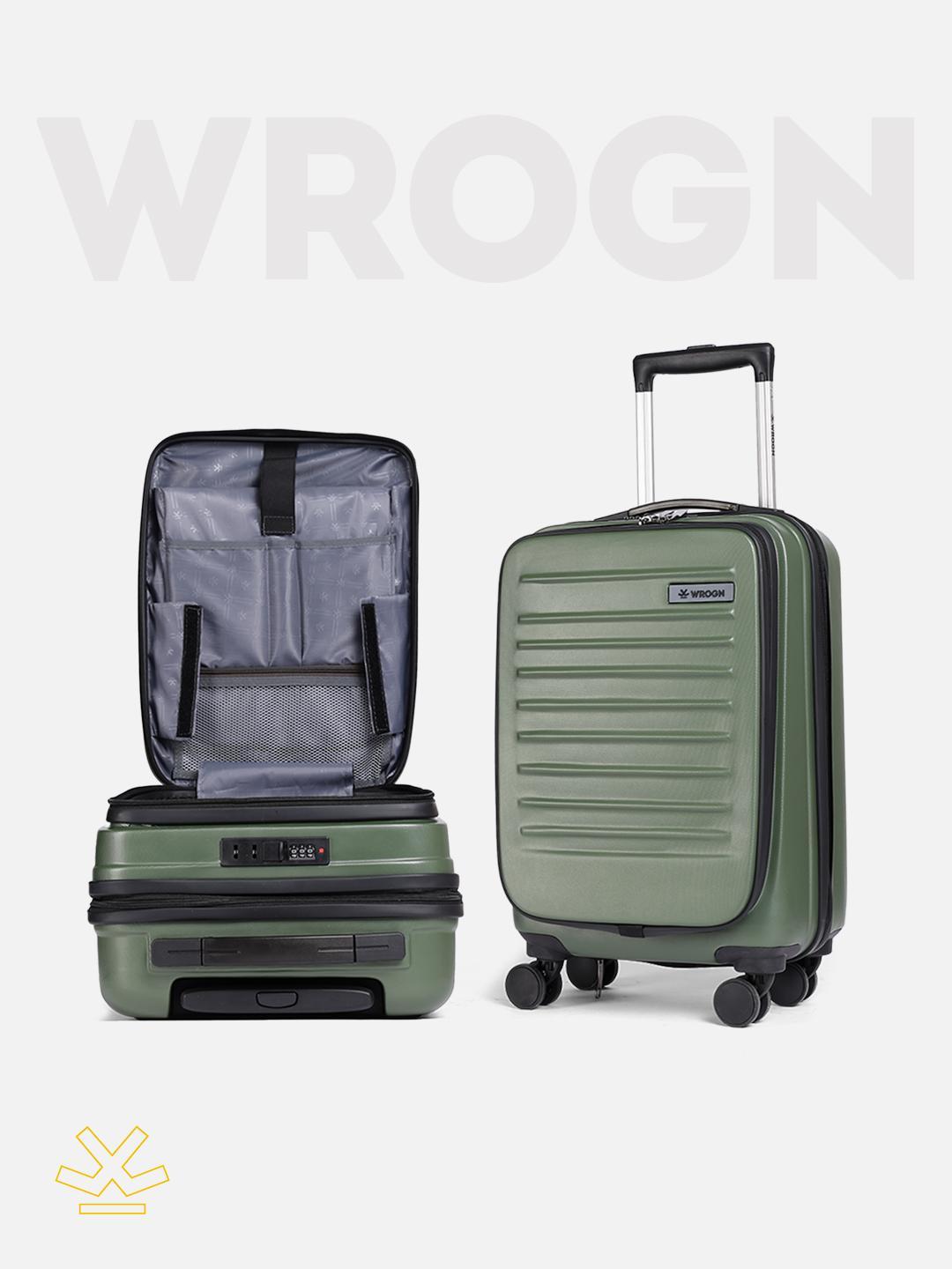 Buy WRONG Textured Hard Cabin Suitcase Trolley Bag 50L - - Accessories for Unisex