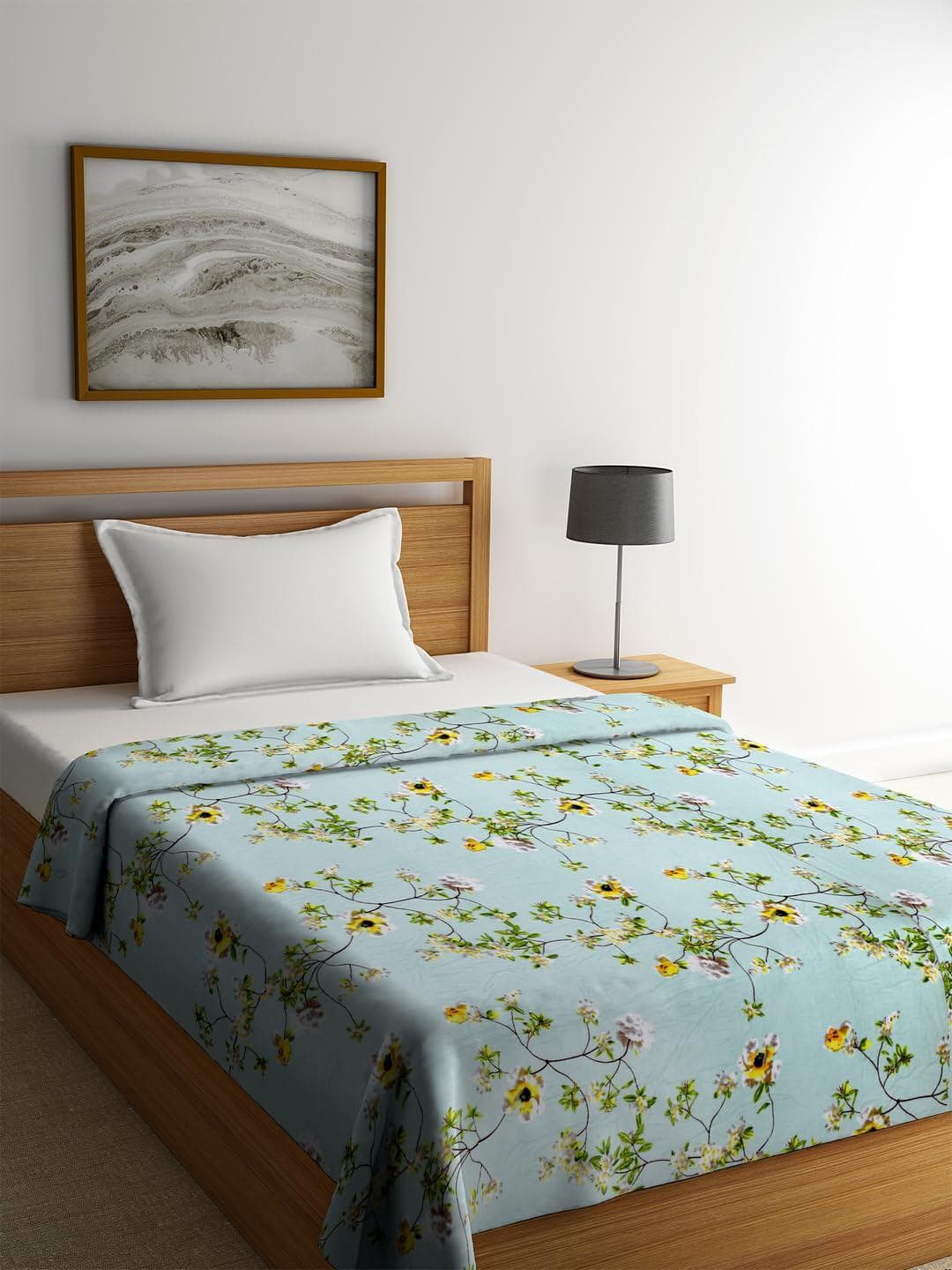 Buy Cortina Turquoise Blue Ethnic Motifs AC Room 250 GSM Single Bed Blanket - - Home for Unisex