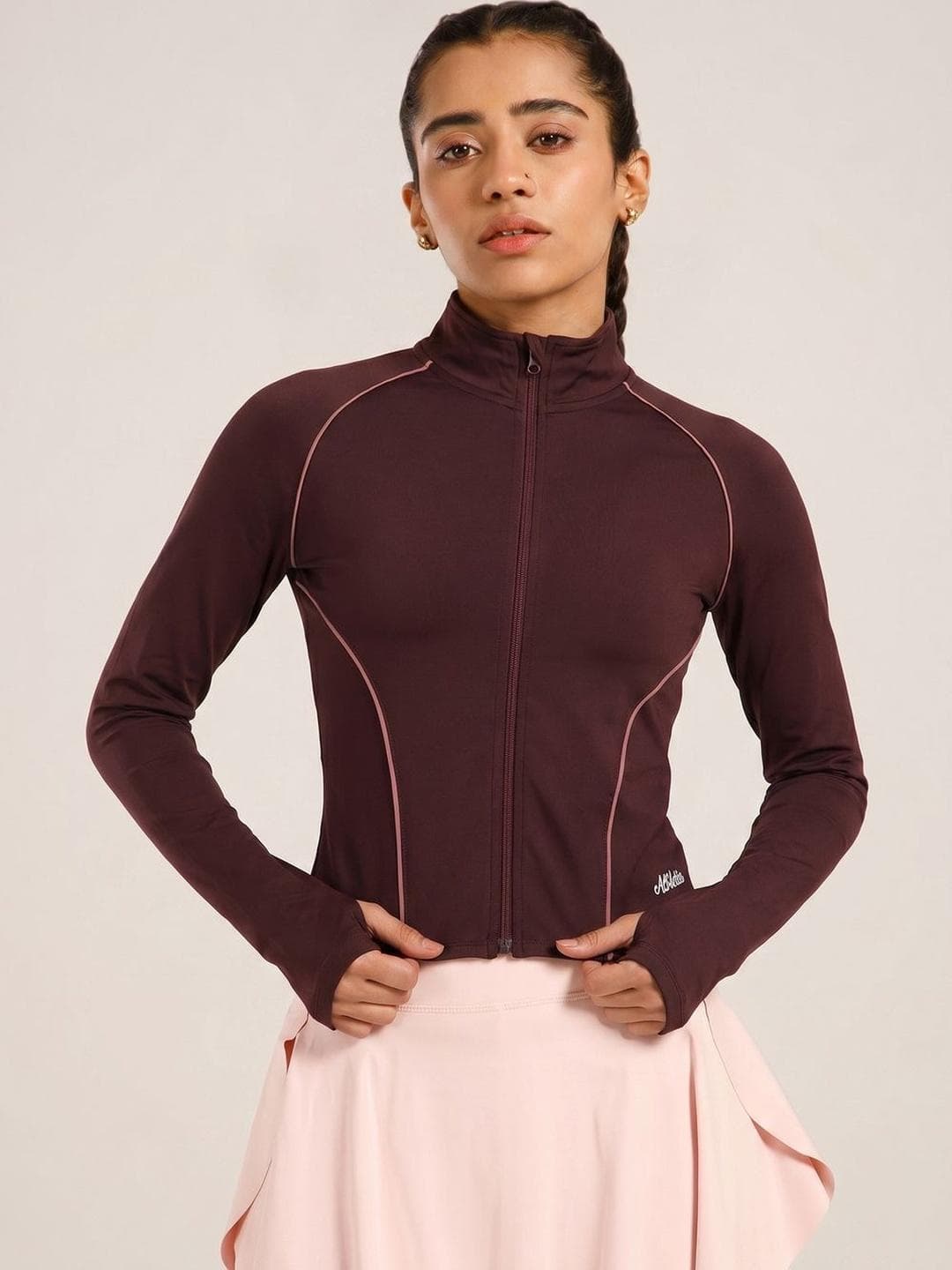 ATHLISIS Stand Collar Dry-Fit Training or Gym Sporty Jacket