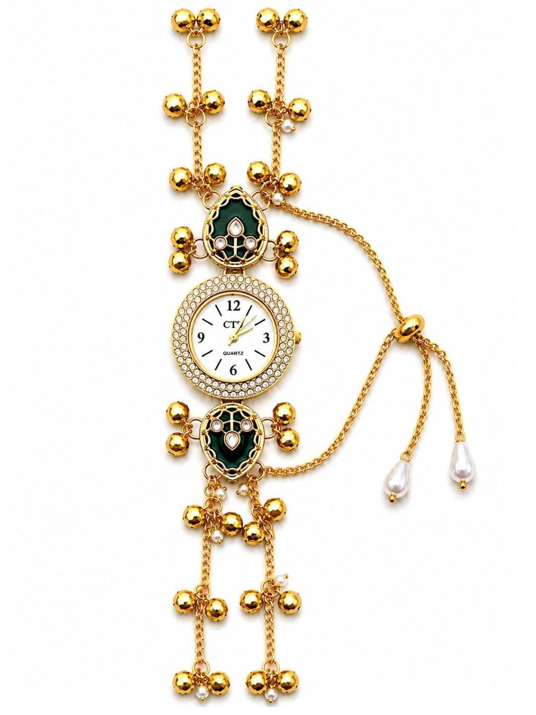 Buy ARISTAL Jewellery Women Dial & Bracelet Style Straps Analogue Watches Ghungroo Green Kashmiri Watch - - Accessories for Women
