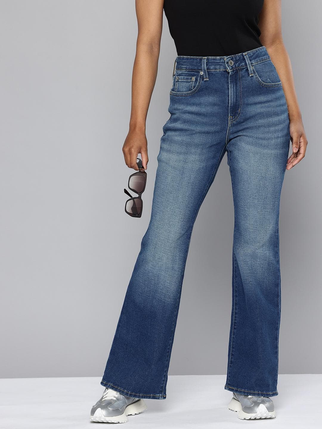 Levis Women 726 Flared High-Rise Stretchable Jeans