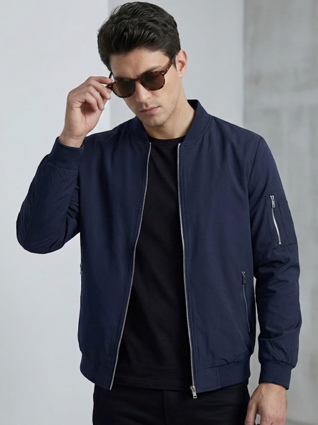CARABA Men Lightweight Bomber Jacket