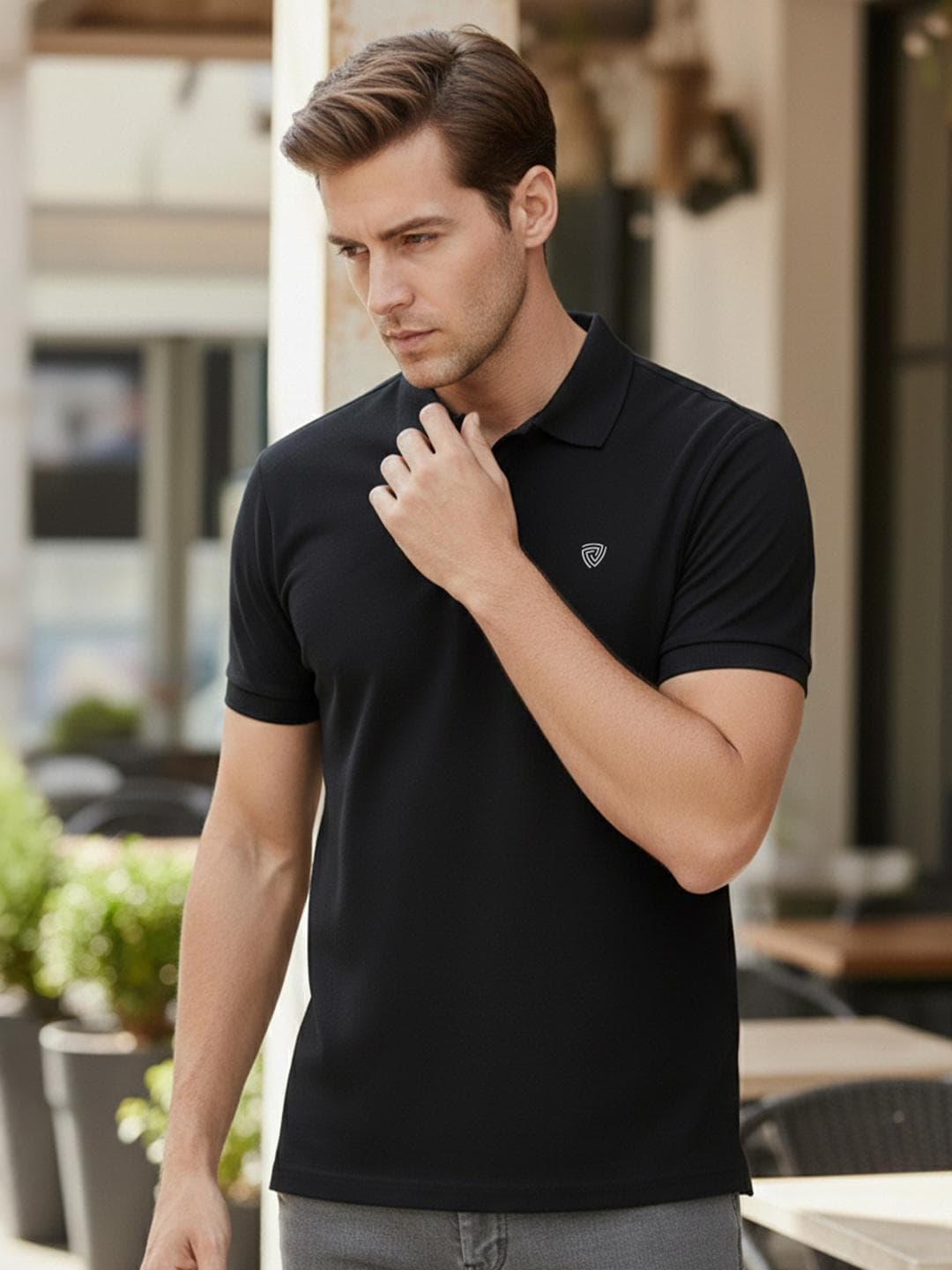Buy Lux Cozi Polo Collar Lounge Tshirt - - Apparel for Men
