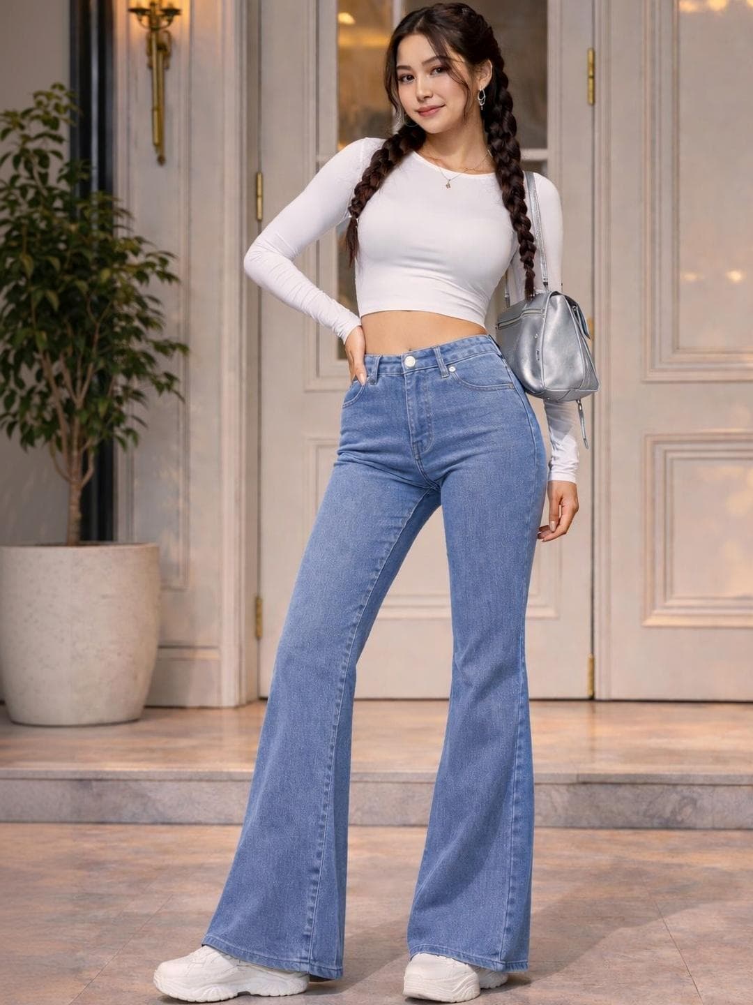 KASHIANXSTYLE Women Comfort Bootcut High-Rise Stretchable Jeans