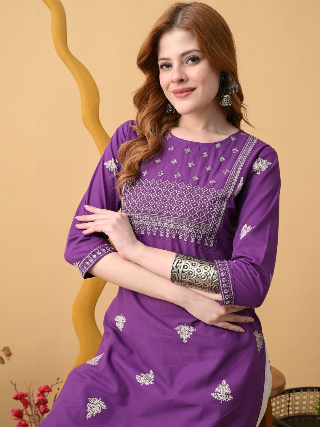 PHYSIL Women Embroidered Floral Kurta