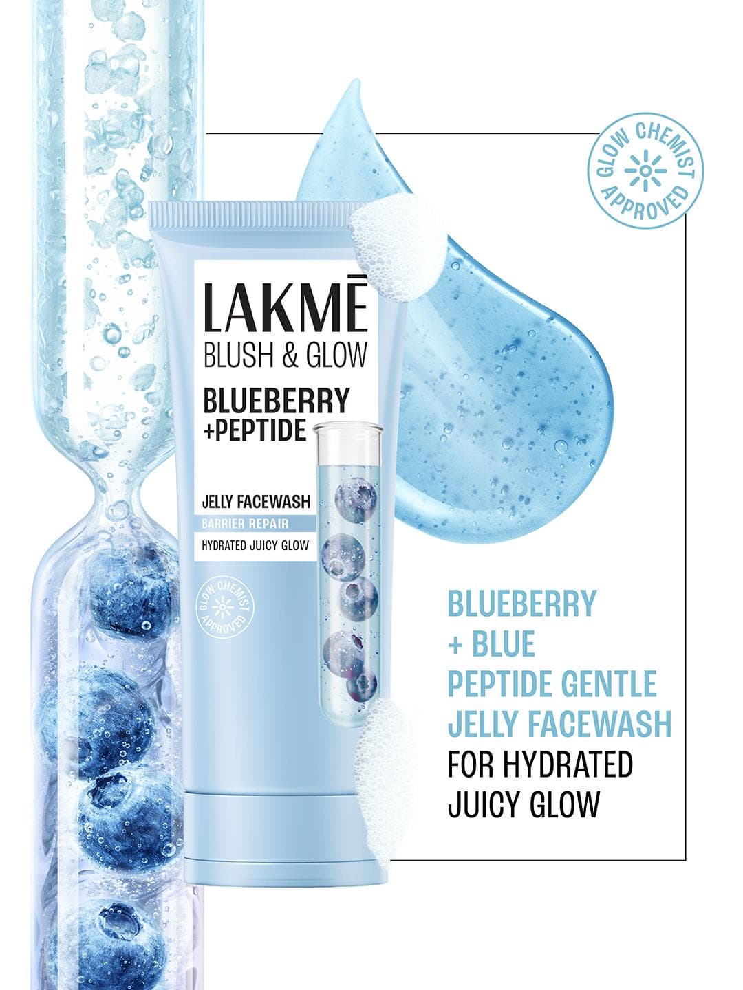Buy Lakme Blush & Glow Blueberry + Peptide Jelly Face Wash 150 G - - Personal Care for Unisex
