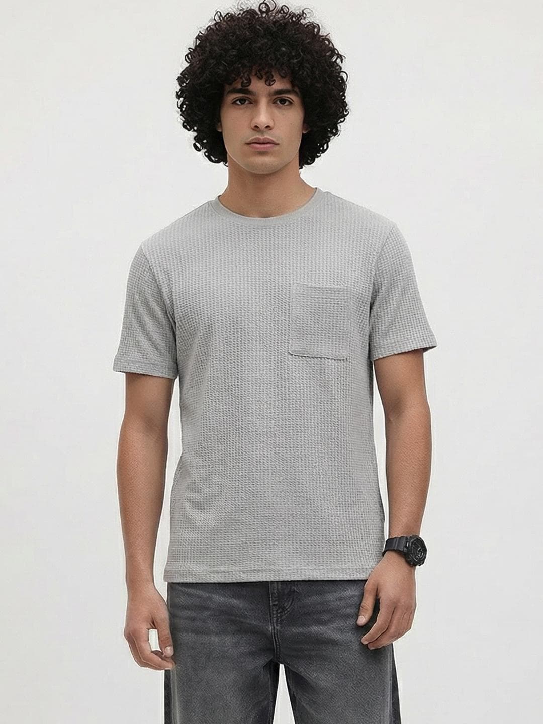 The Roadster Lifestyle Co. Textured Patch Pocket T-shirt