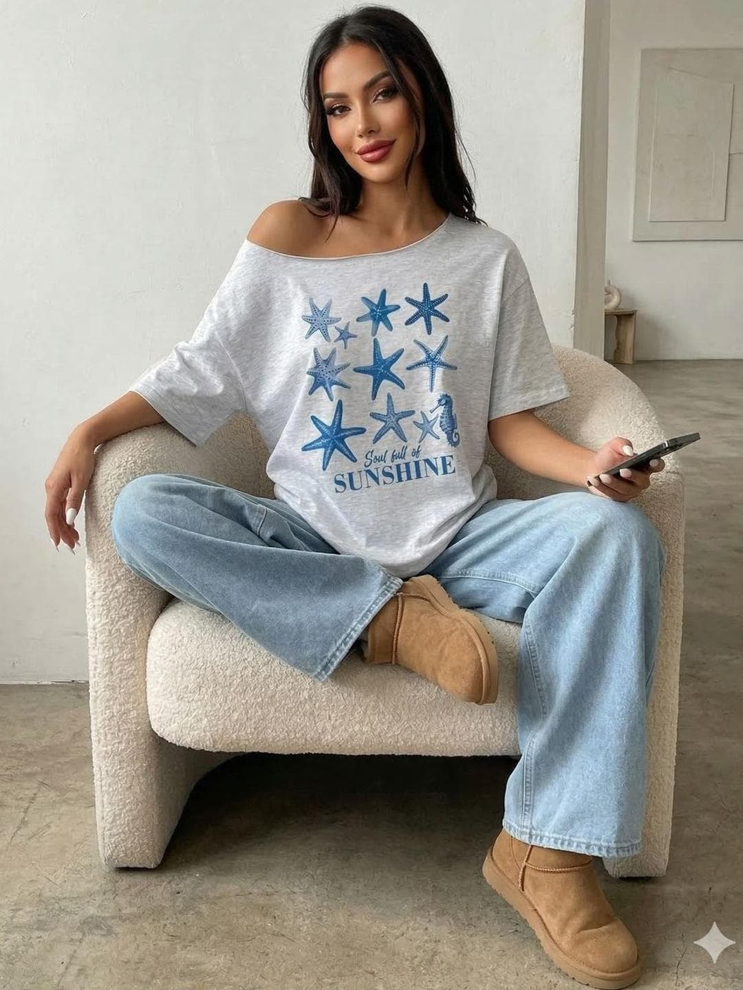 SZN Women Typography Printed Tshirts