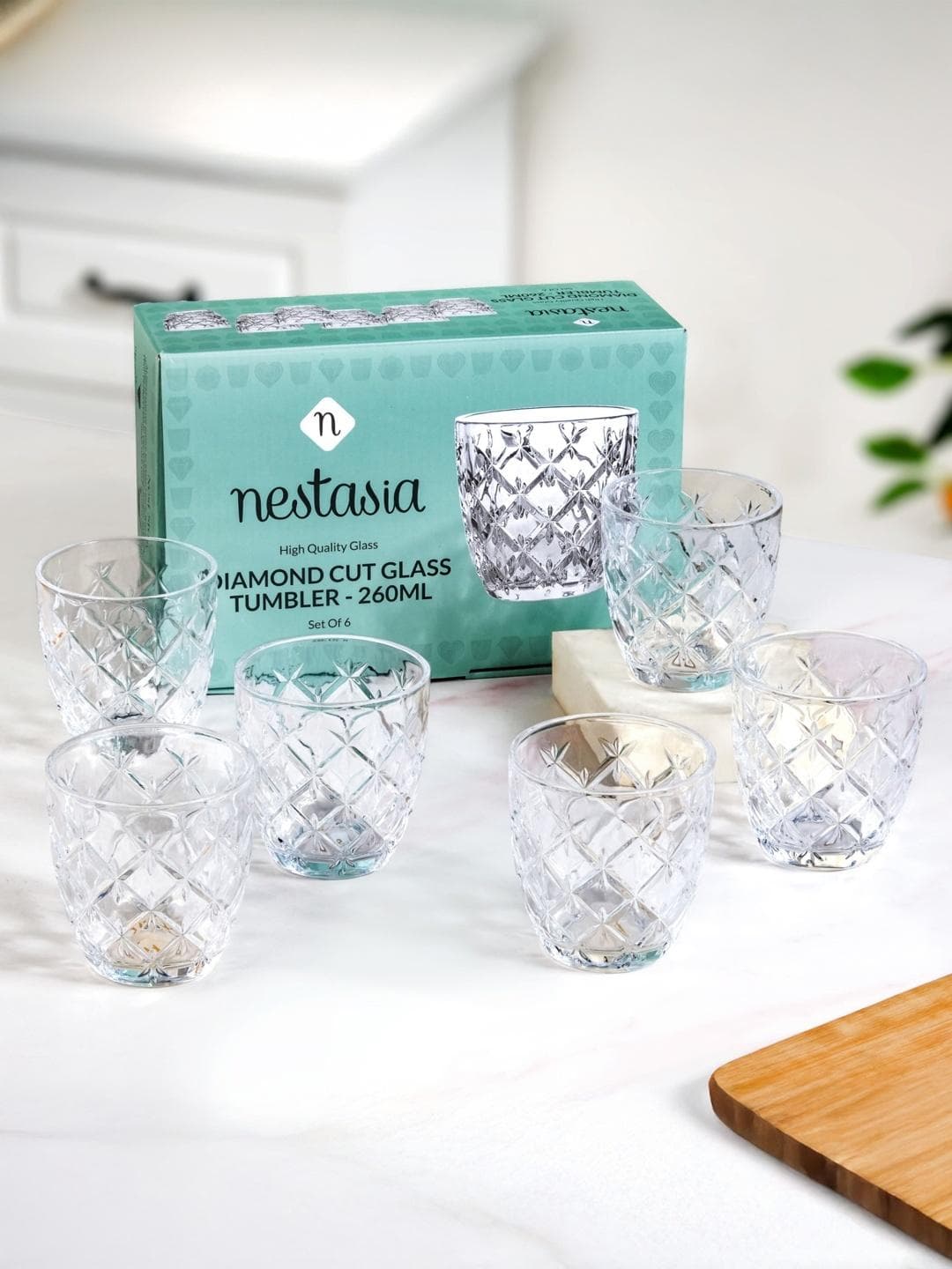 Nestasia Unisex Transparent Glass Water Glass