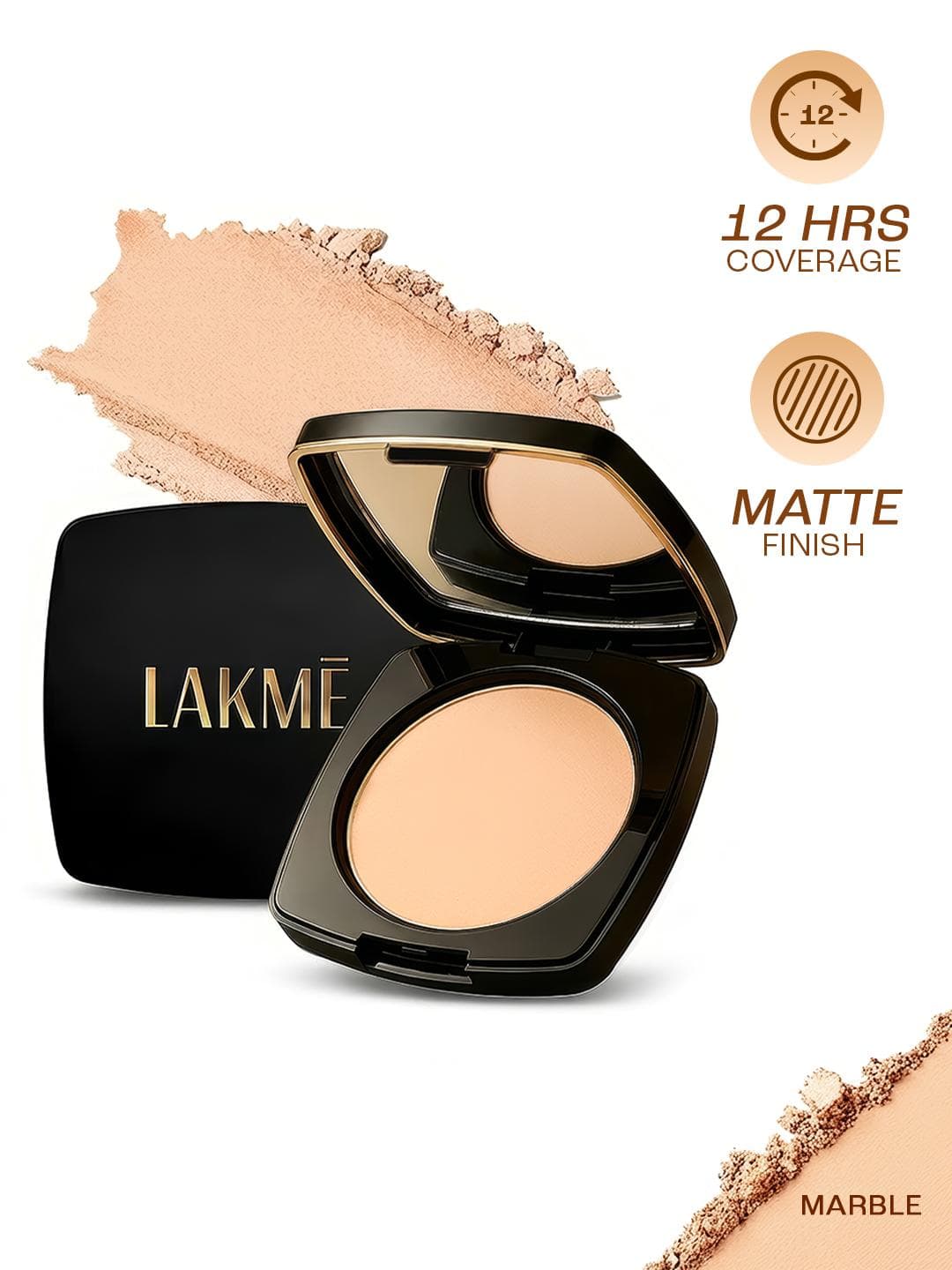 Buy Lakme Forever Matte Smooth Finish Compact For 12 Hr Even Toned Look 9g Marble - - Personal Care for Women