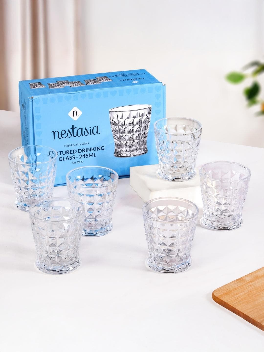 Nestasia Unisex Transparent Glass Water Glass