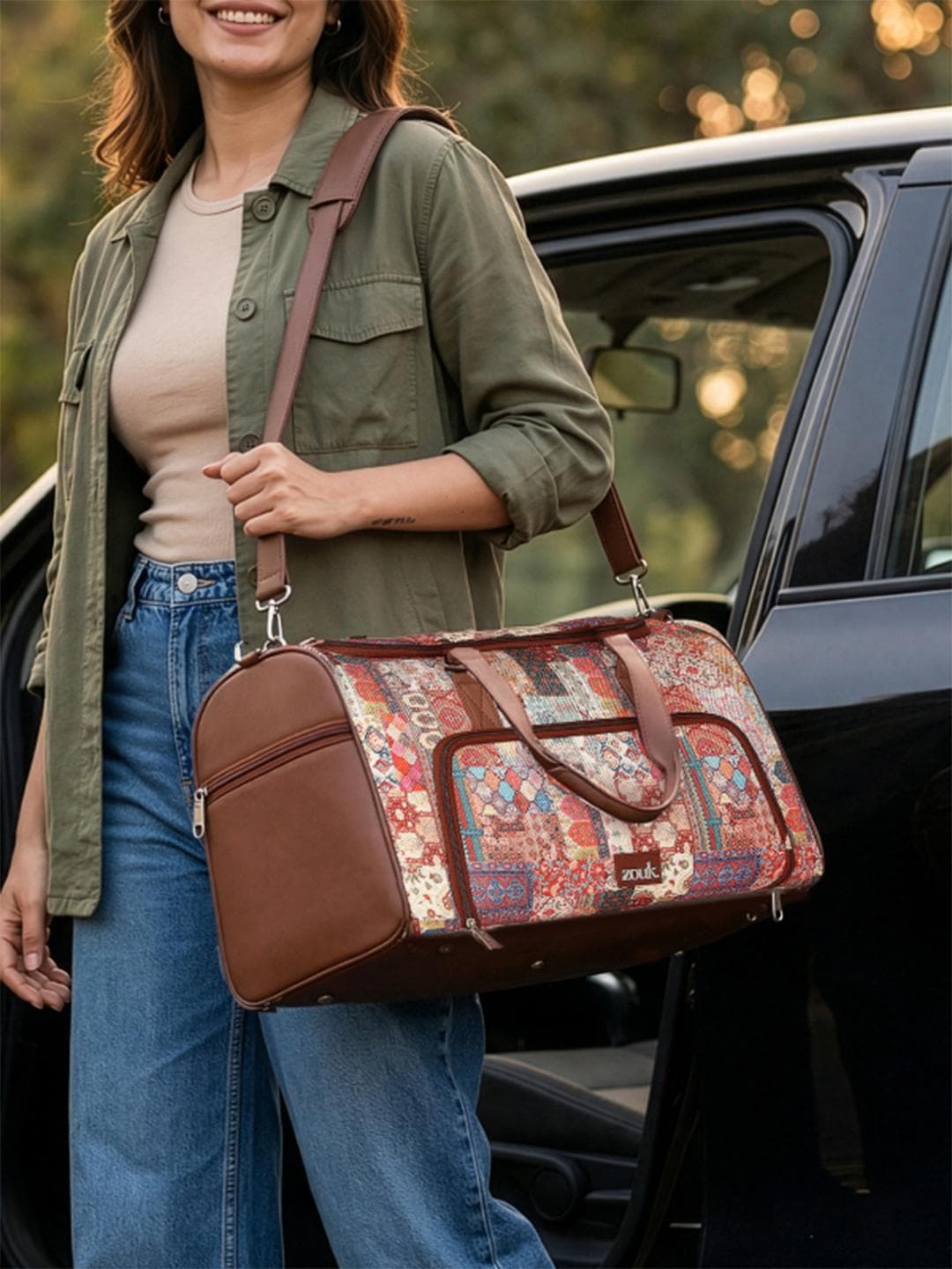 ZOUK Printed Large Casual Duffel Bag