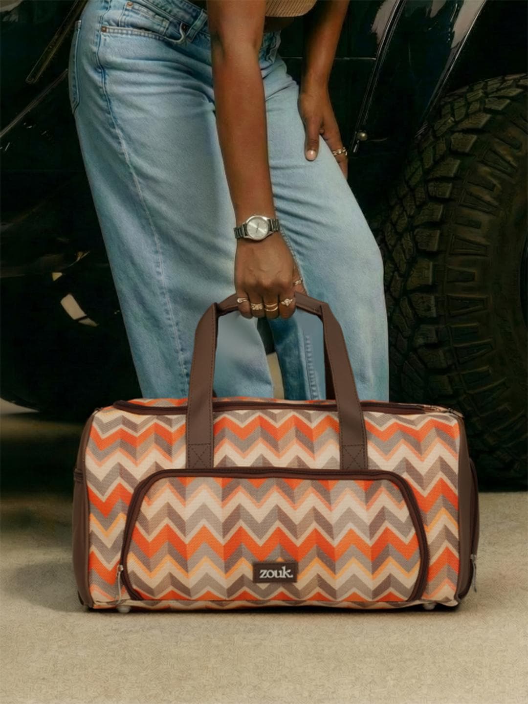 ZOUK Printed Large Casual Duffel Bag