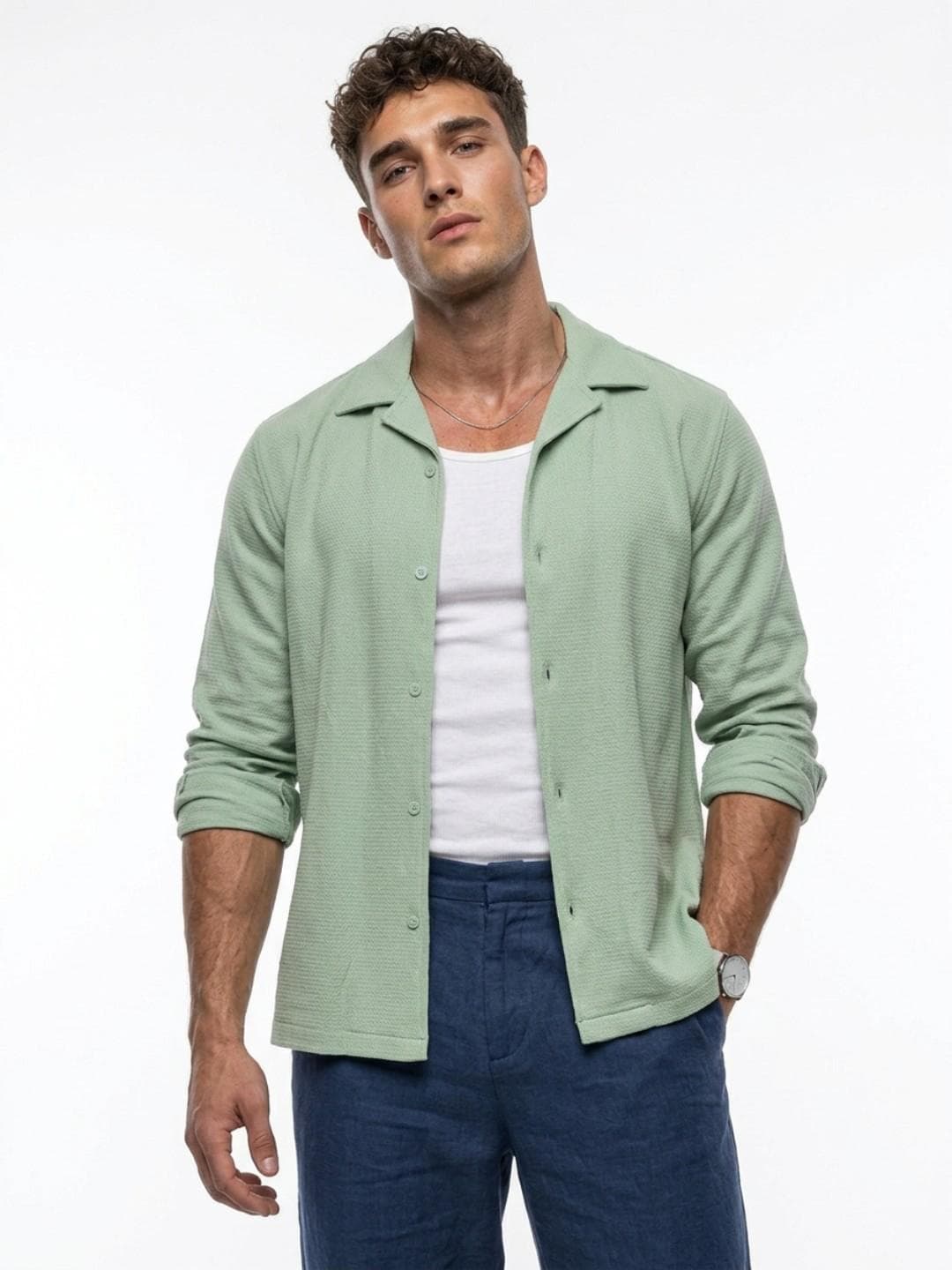 glitchez Textured Relaxed Fit Shirt
