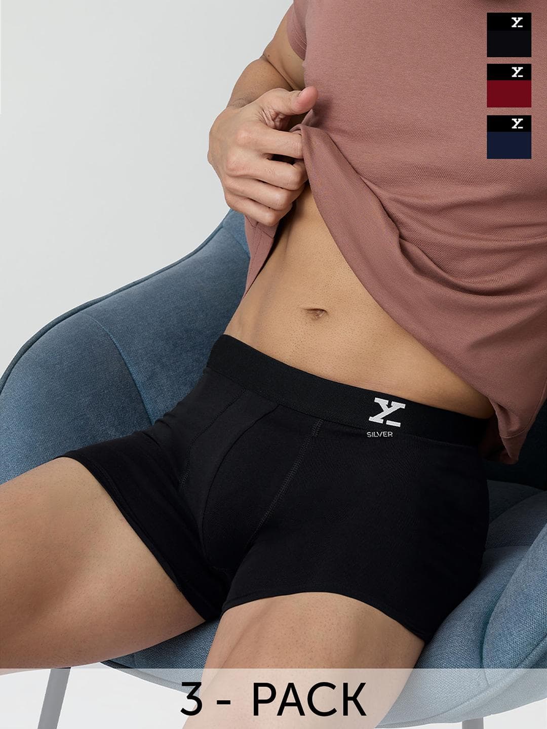 Buy XYXX Men Pack Of 3 Aero Super Combed Cotton Moisture Absorbent TrunksXYTRNK3PCKN542 - - Apparel for Men