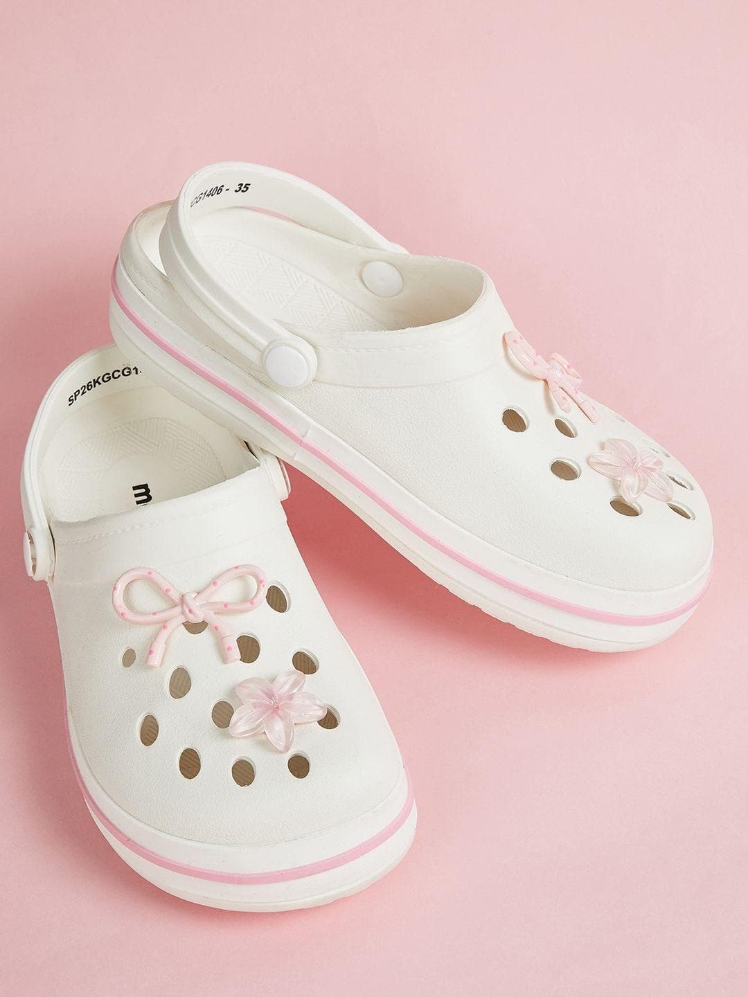 max Girls Clogs Charms Flip Flops