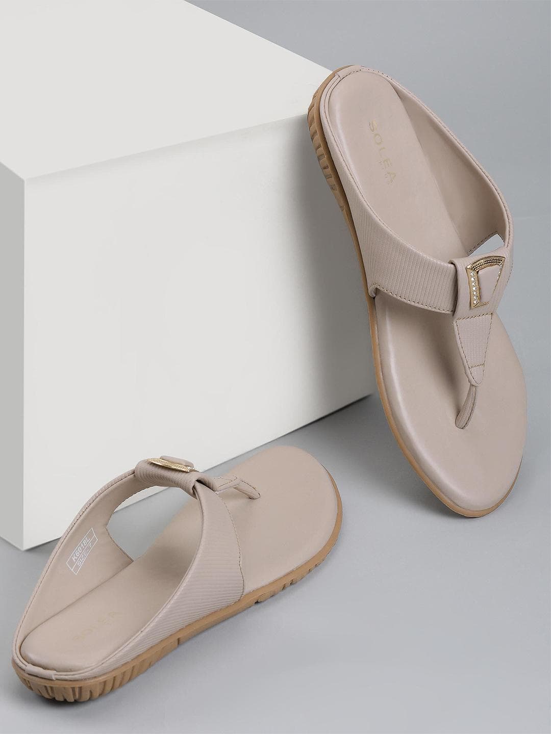 Paragon Textured Lightweight Open Toe Flats
