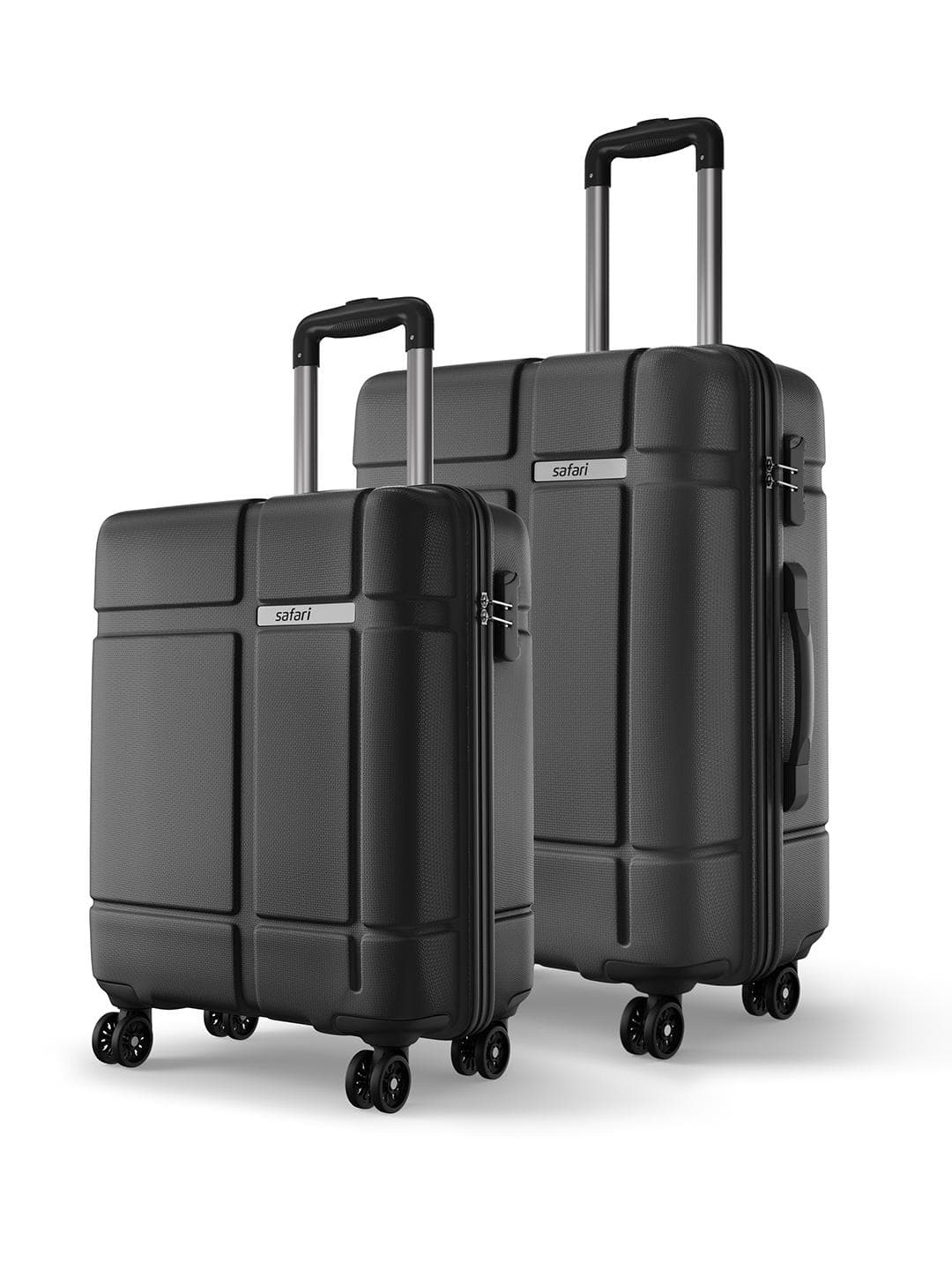 Buy Safari Route Black Set Of 2 Polycarbonate Hard Sided Trolley Bag Suitcase - - Accessories for Unisex
