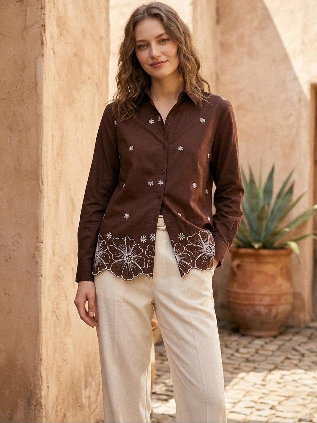 SZN Women Sheer Casual Shirt