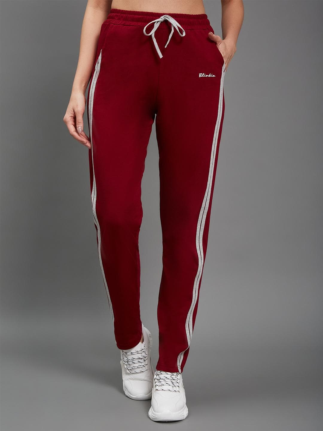 Blinkin Women Cotton Mid-Rise Track Pants