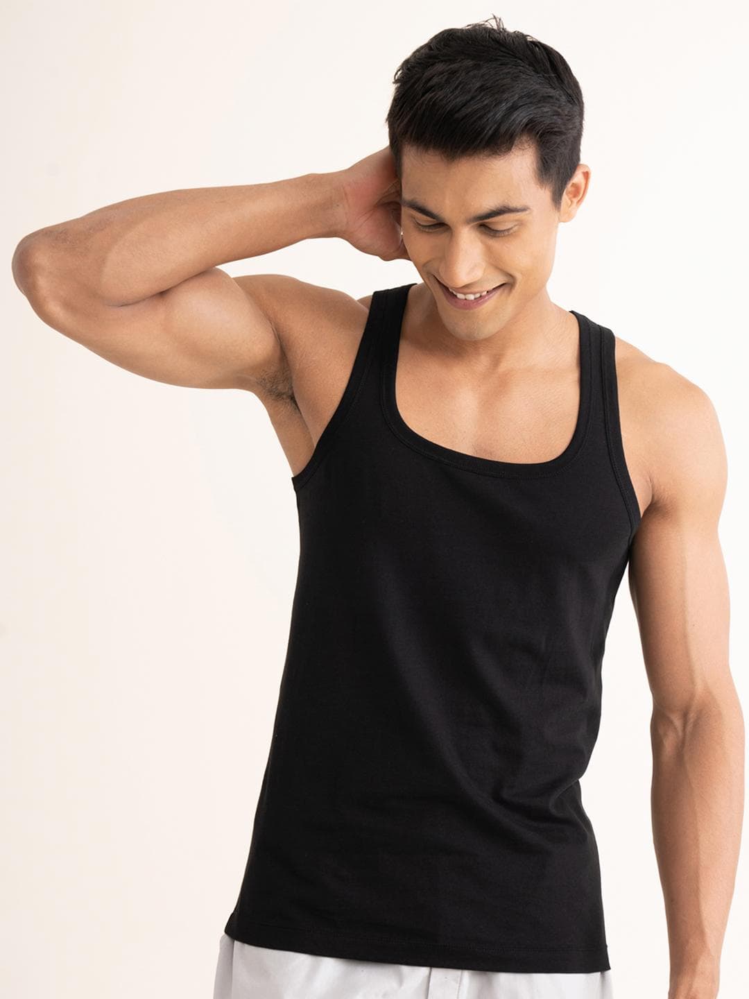 Buy DAMENSCH Men Solid Cotton Anti Microbial Innerwear Vest - - Apparel for Men
