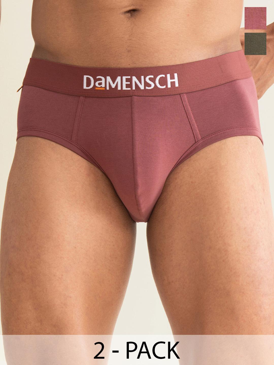 Buy DAMENSCH Men Pack Of 2 Deo Cotton Anti Bacterial Moisture Free Briefs - - Apparel for Men