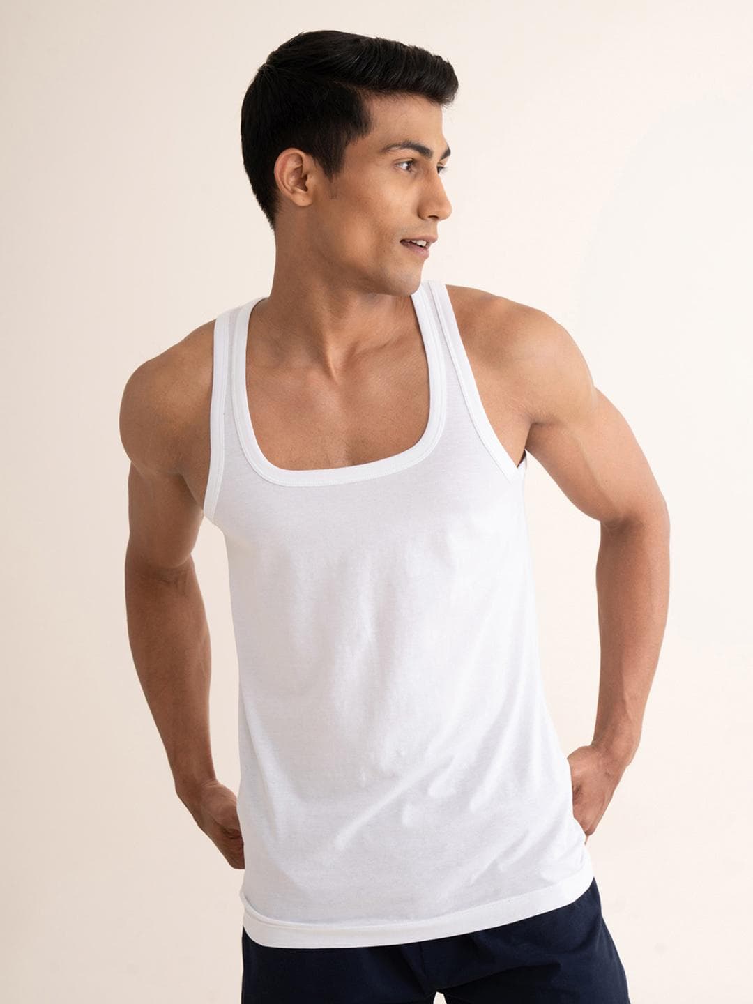 Buy DAMENSCH Men White NEO Cotton ANTIBACTERIAL Innerwear Vest - - Apparel for Men