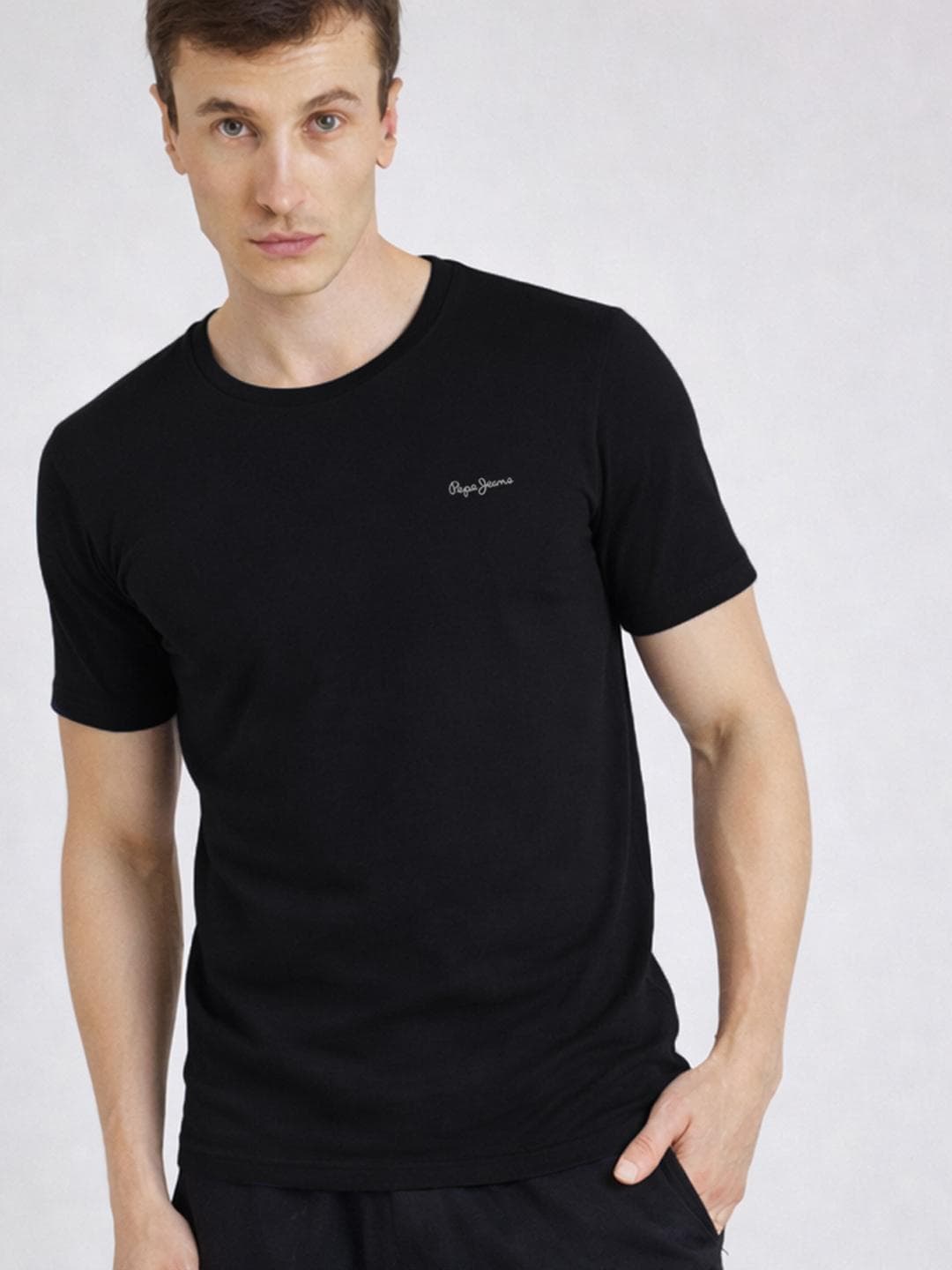 Buy Pepe Jeans Men Crew Neck Relaxed Fit Lounge Tshirt - - Apparel for Men