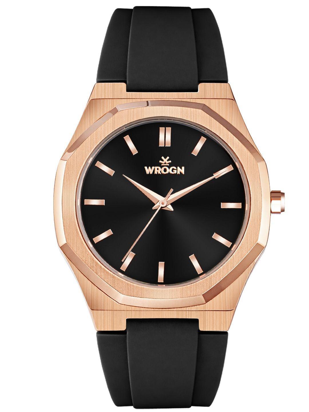 Buy WROGN Men Brass Dial & Straps Analogue Reset Time Watch HOBWRG CH789 RGBK - - Accessories for Men